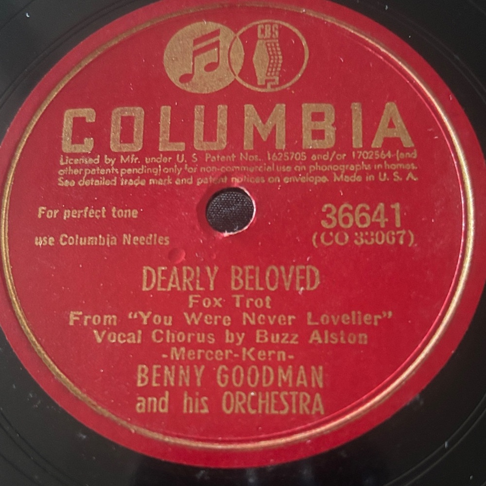 Benny Goodman I'm Old Fashioned". Dearly beloved vinyl